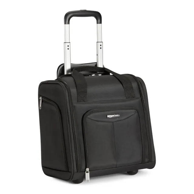 Amazon Basics Trolley Sottosedile 34x24x36 cm Nero Poliestere