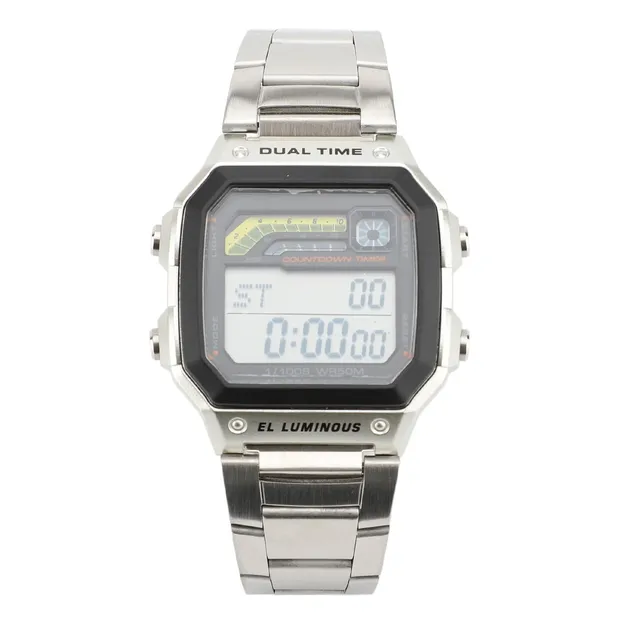 Elprico Orologio Sportivo Digitale Acciaio Argento