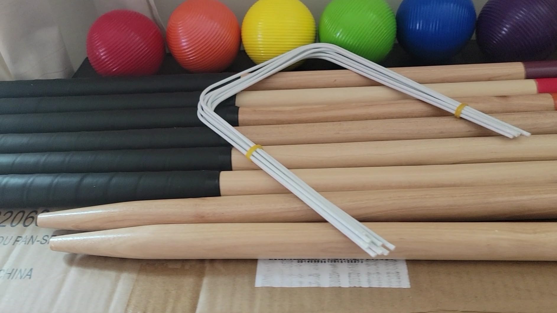 Amazon Basics set croquet 6 giocatori legno con borsa