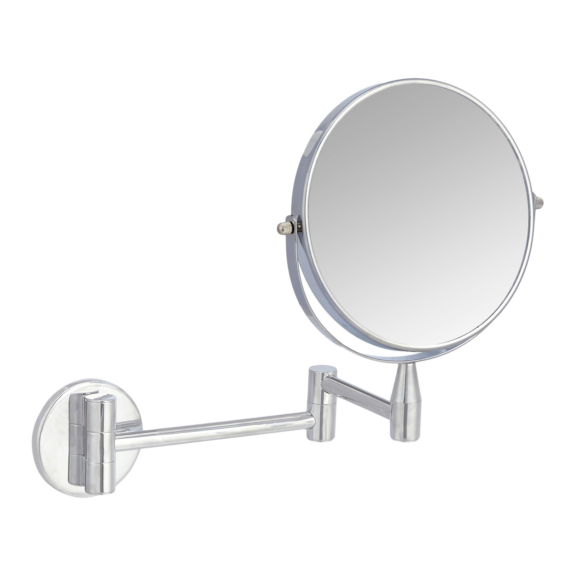 Amazon Basics Specchio Cosmetico Parete 1x/5x Cromo bifacciale