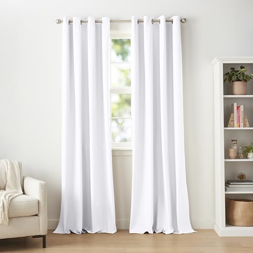 Amazon Basics Tende Oscuranti 132x244 cm Bianche 2 Pezzi