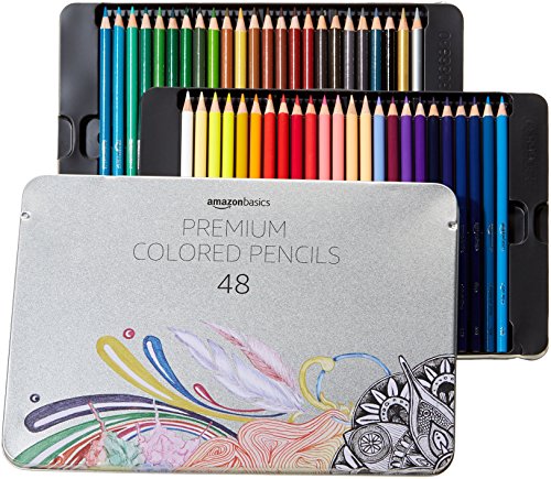 Amazon Basics Matite Colorate 48 Colori Set Scuola e Disegno