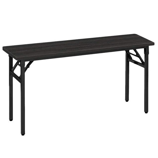 Amazon Basics Tavolo Pieghevole 140 cm Nero Gambe Nere