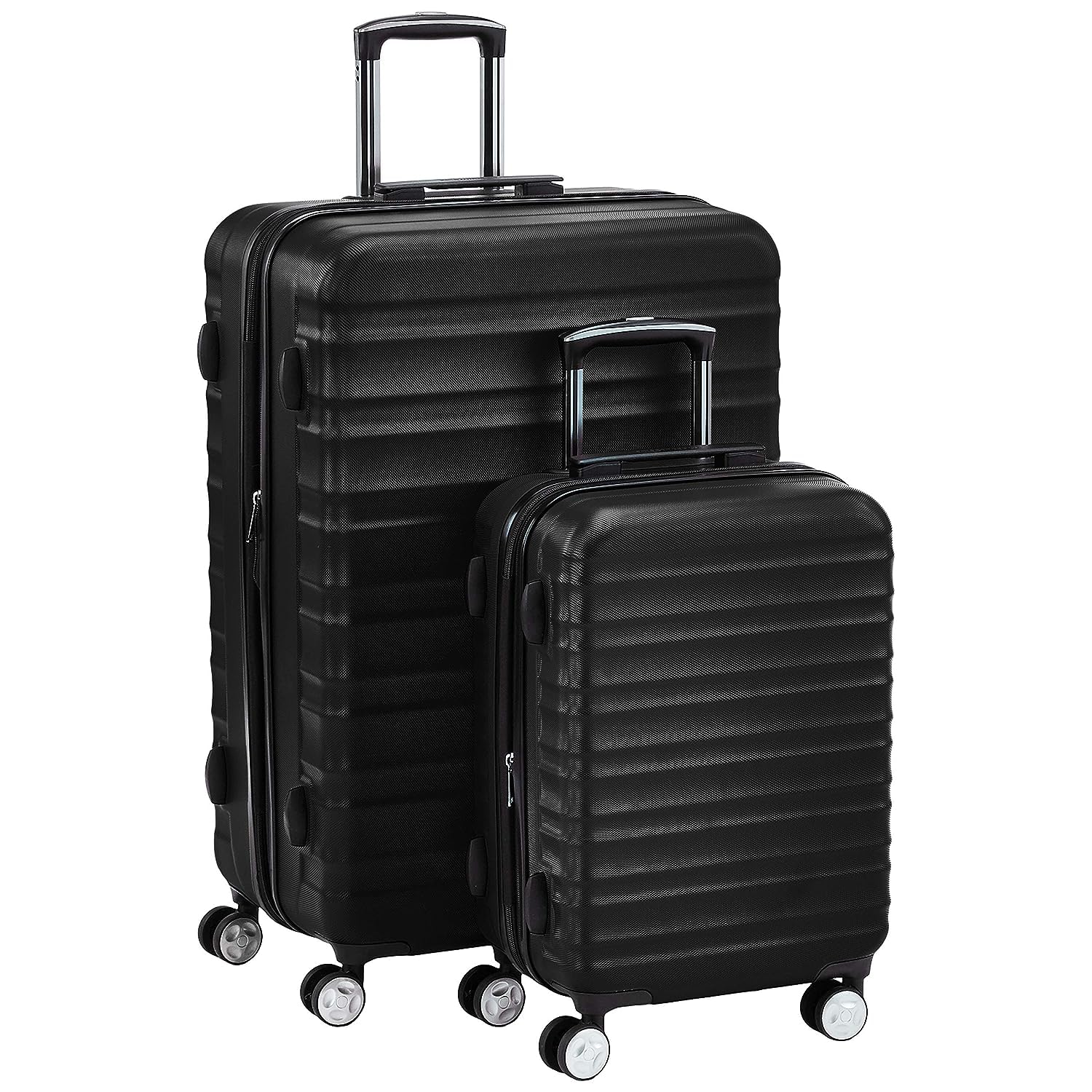 Amazon Basics Set 2 Trolley Rigidi 55+78 cm Nero TSA