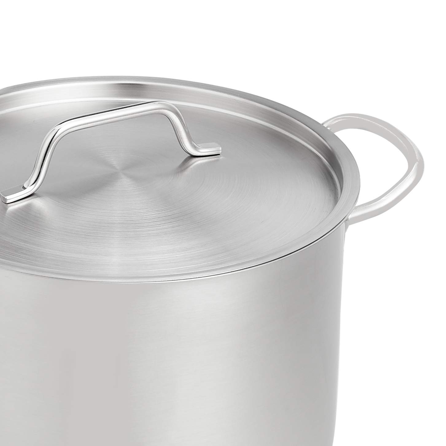 AmazonBasics Pentola Acciaio Inox 9,5 Litri con Coperchio