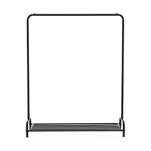 AmazonBasics Attaccapanni con Scarpiera Nero 116x40x145 cm