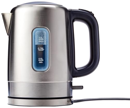Amazon Basics Bollitore elettrico 1 L nero acciaio