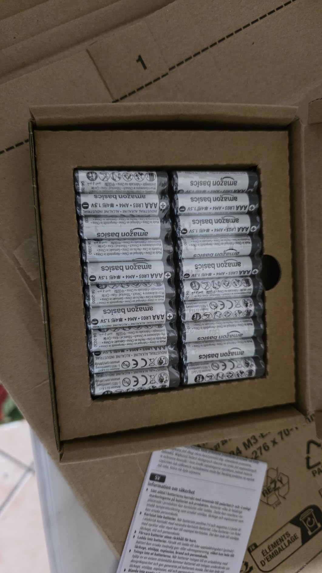 Amazon Basics Batterie Alcaline AAA 300 Pezzi Industriali