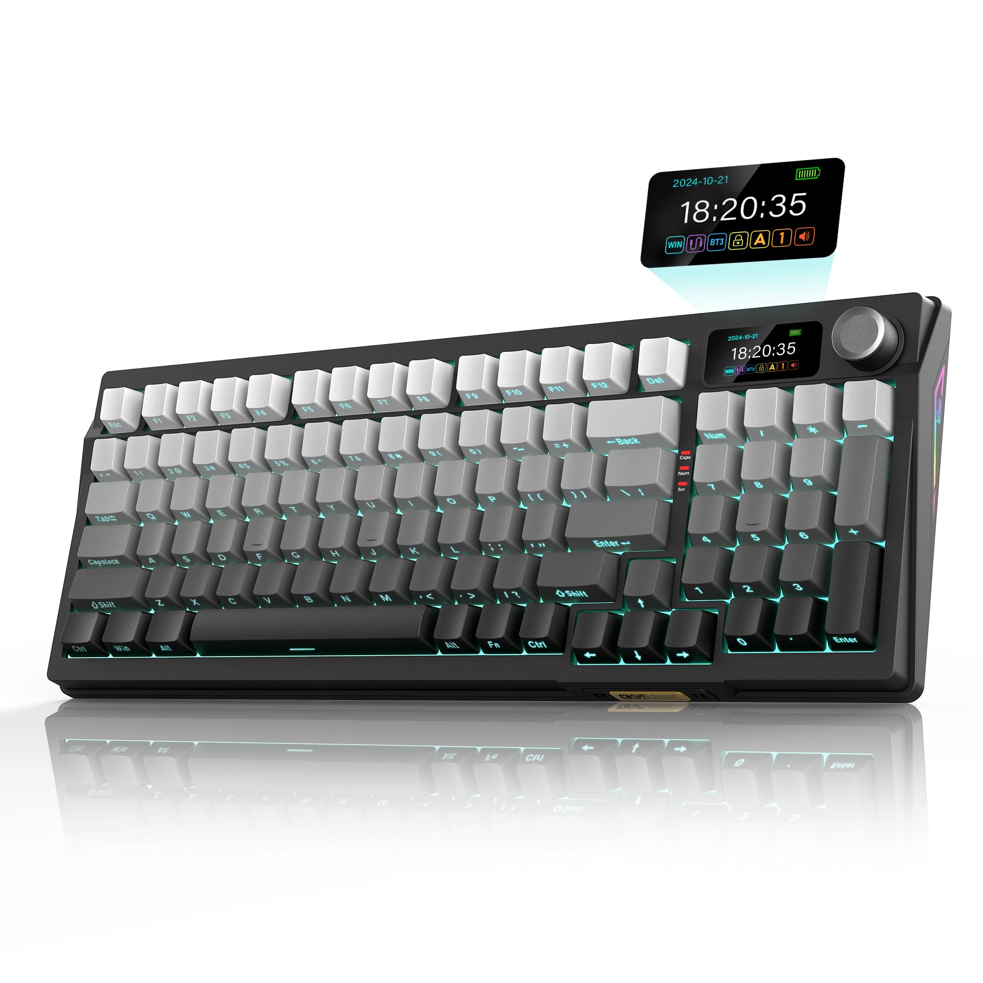 RedThunder K95 tastiera gaming wireless 95 tasti display