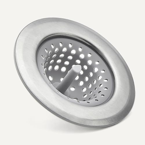 Amazon Basics Filtro Lavello Cucina Acciaio Silicone Grigio 2 Pezzi