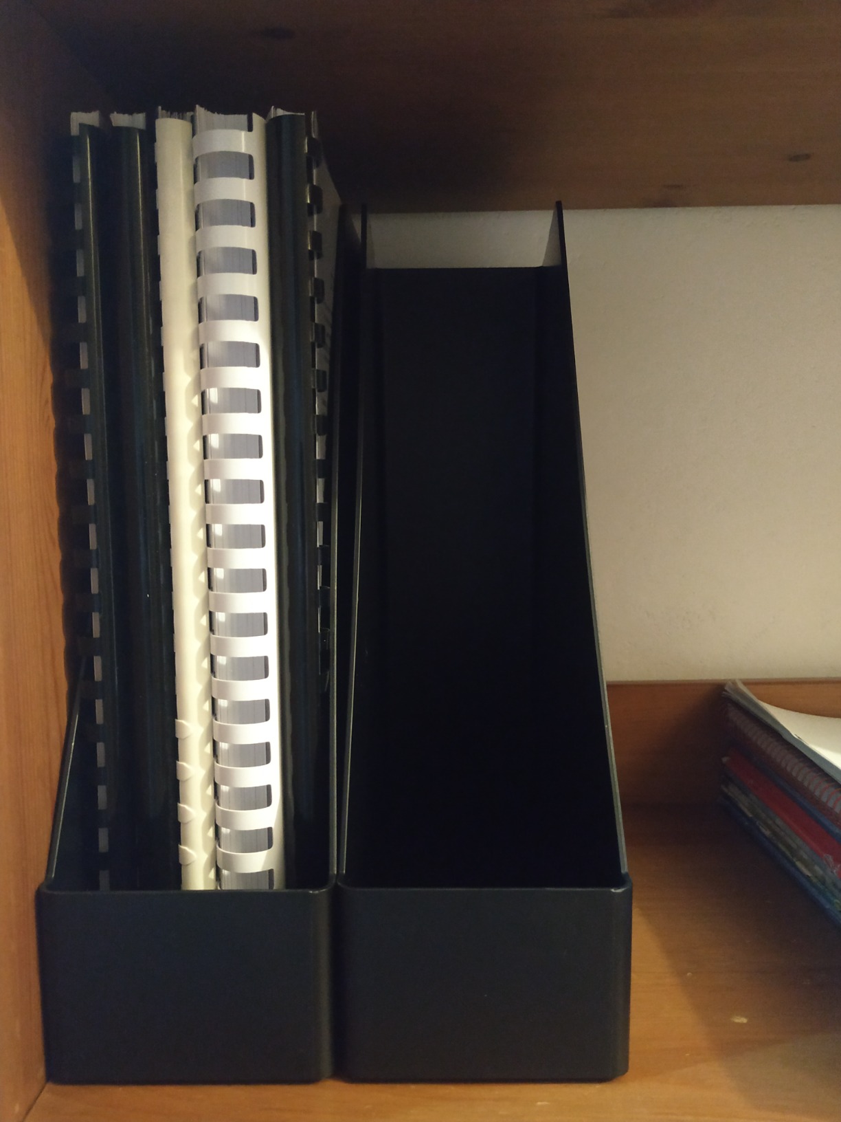 Amazon Basics Portariviste Verticale Nero 2 Pezzi Plastica