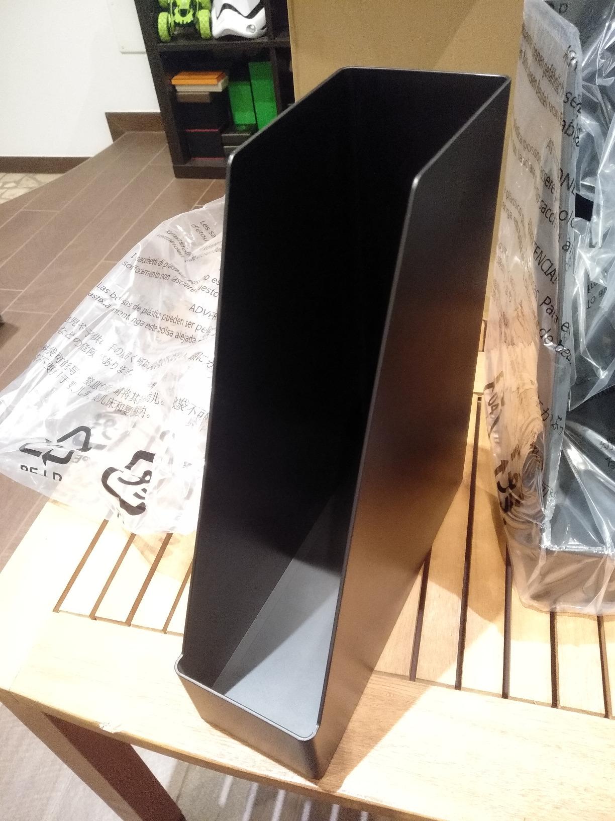 Amazon Basics Portariviste Verticale Nero 2 Pezzi Plastica