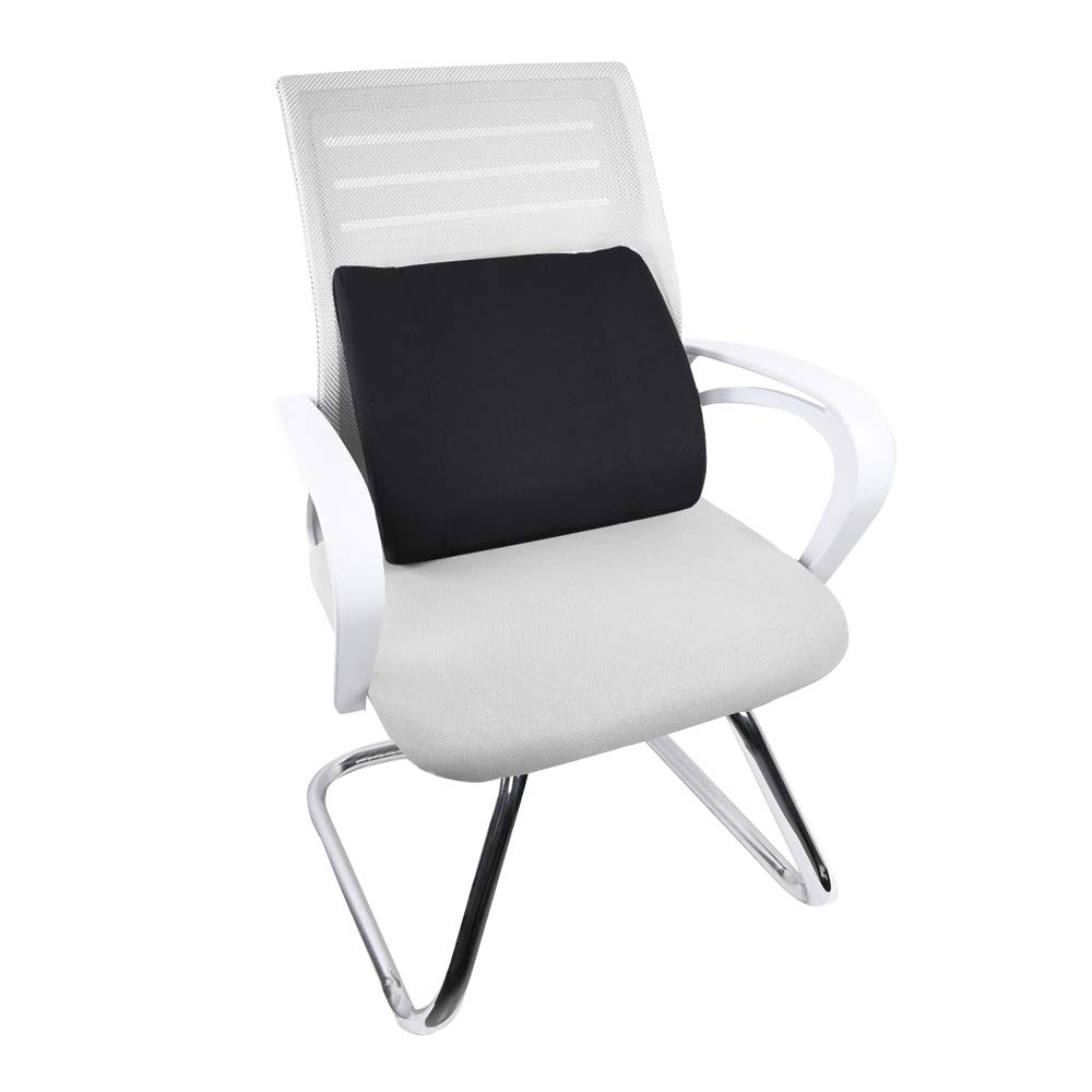 AmazonBasics Cuscino Lombare Memory Foam Nero Supporto Schiena