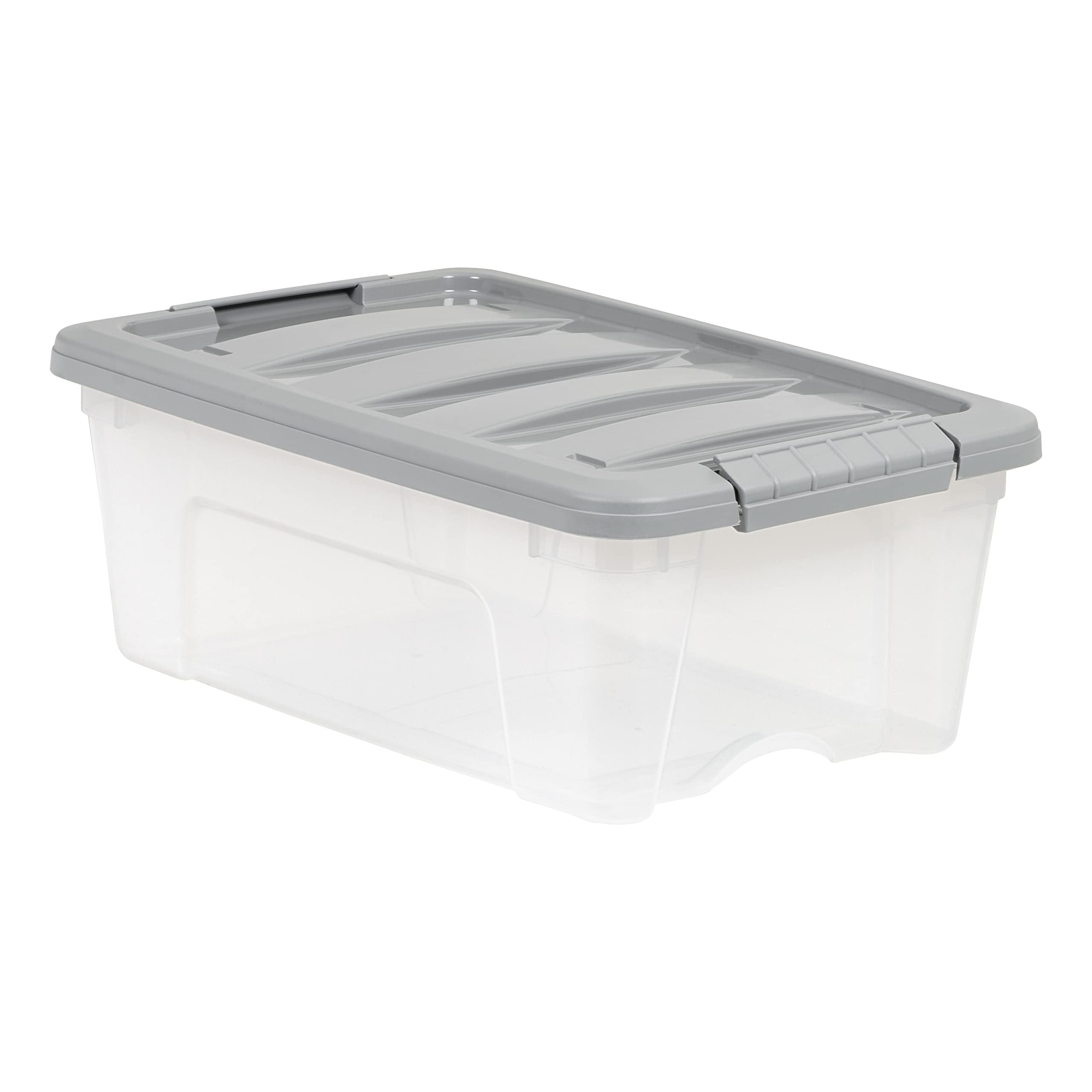 AmazonBasics Contenitori Plastica 12 L x6 Trasparenti Impilabili
