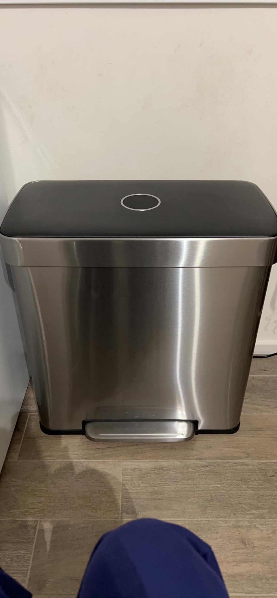 AmazonBasics Pattumiera 30+30L Doppia 60L Acciaio Inox