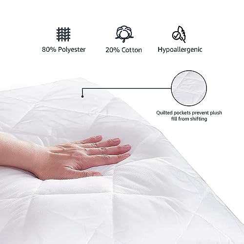 AmazonBasics Coprimaterasso Trapuntato Ipoallergenico Twin XL 18"