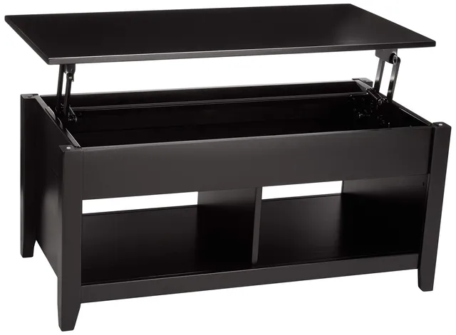 Amazon Basics tavolino caffè piano rialzabile nero 102 cm