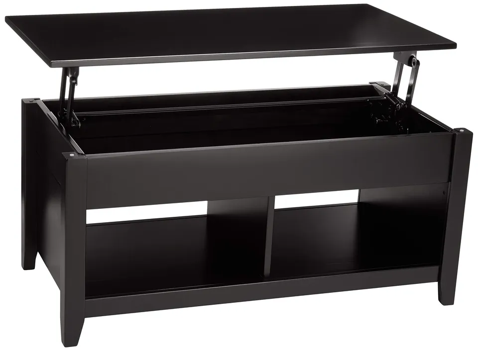 Amazon Basics tavolino caffè piano rialzabile nero 102 cm