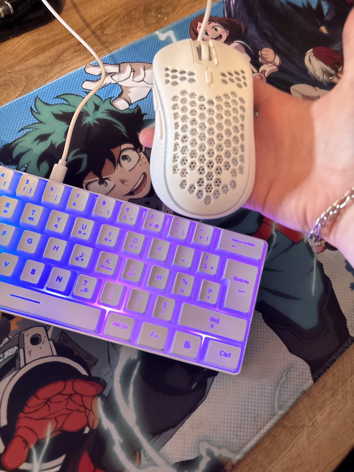 RedThunder K62 Combo Tastiera Mouse Gaming Wireless Multicolore