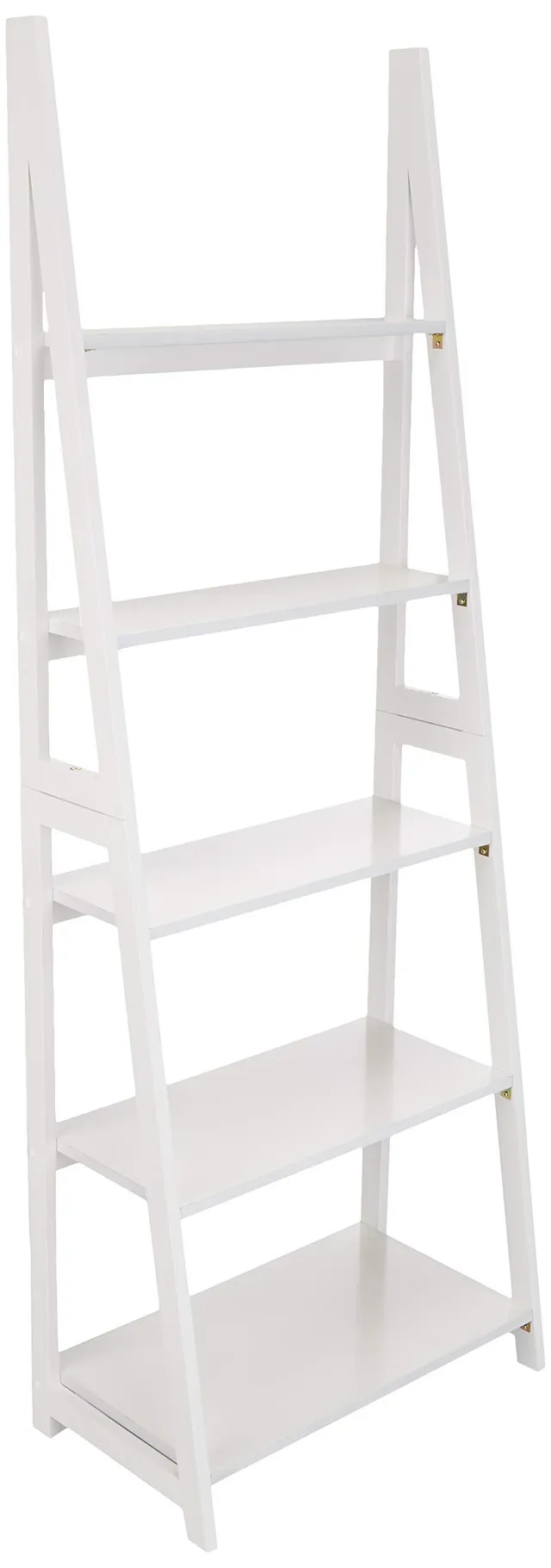 Amazon Basics Libreria a Scala 5 Ripiani Legno Bianca