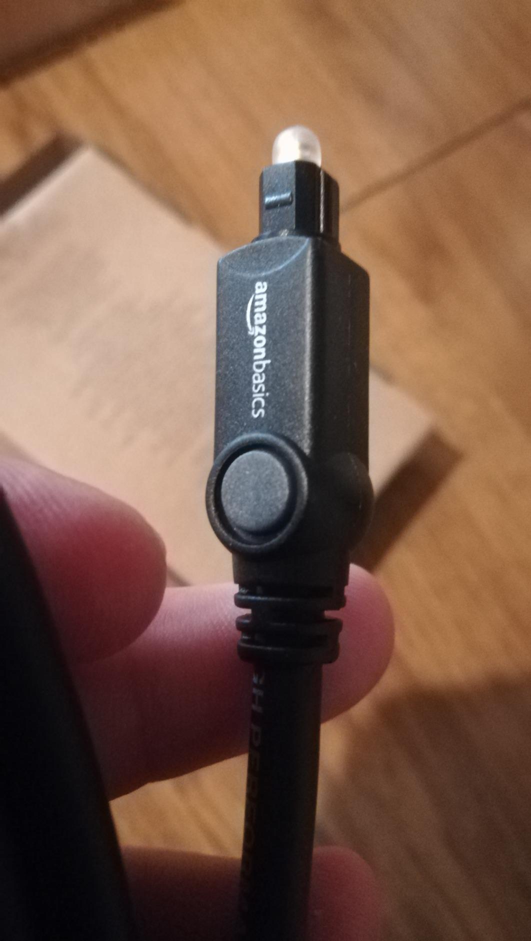 Amazon Basics Cavo Ottico Toslink 1 m Nero Audio Digitale