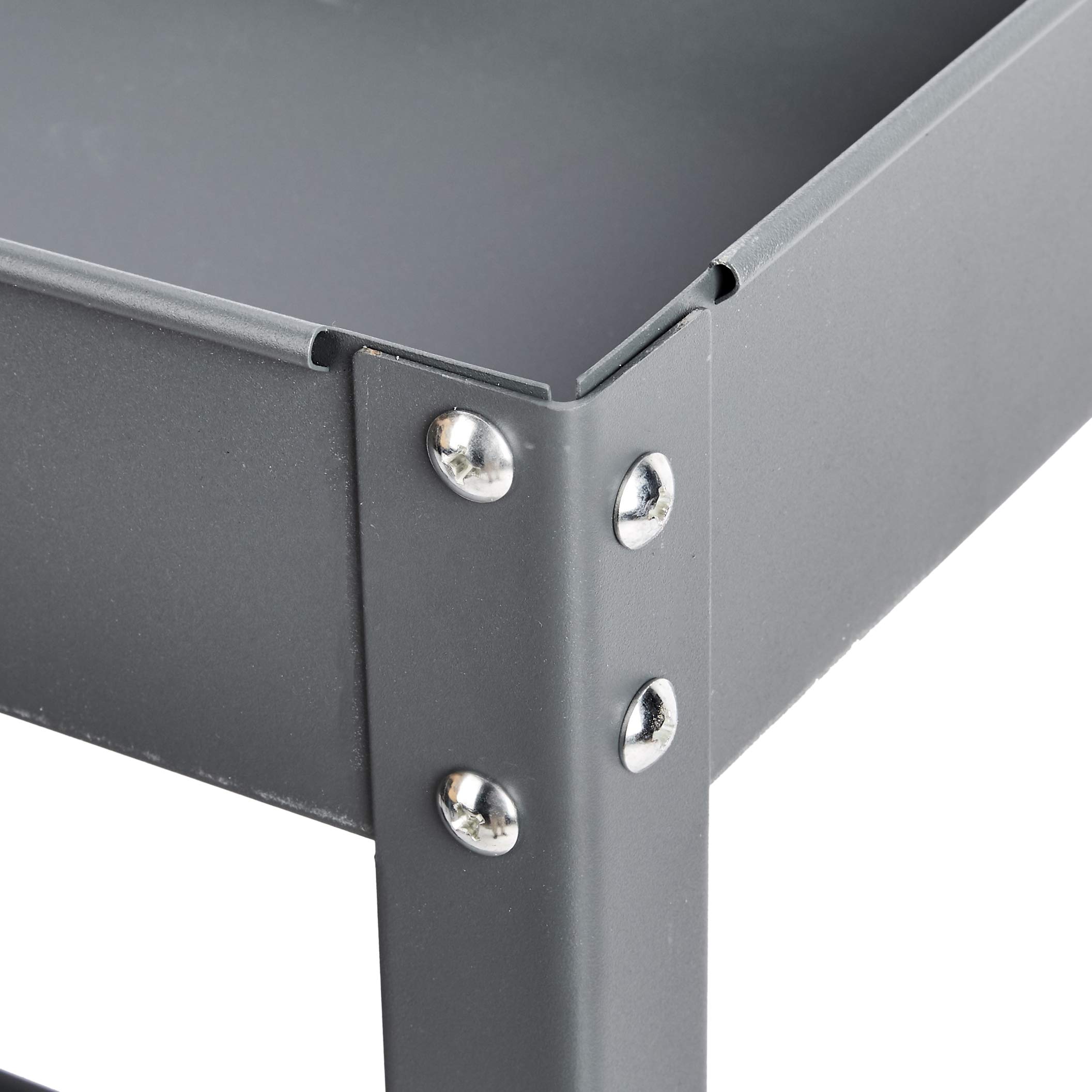 AmazonBasics Carrello Multiuso Acciaio 2 Ripiani Grigio 181 kg