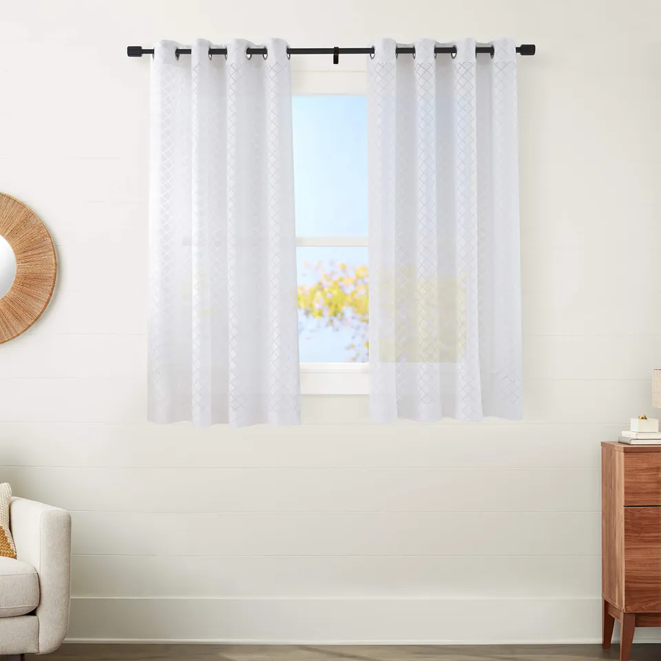 Amazon Basics Tende Velate Avorio 2 Pezzi 127x160 cm