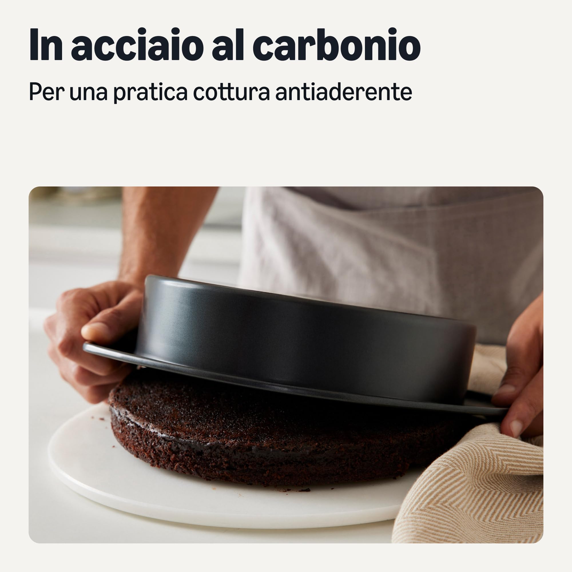 Amazon Basics tortiera rotonda antiaderente 23 cm set 2 pezzi