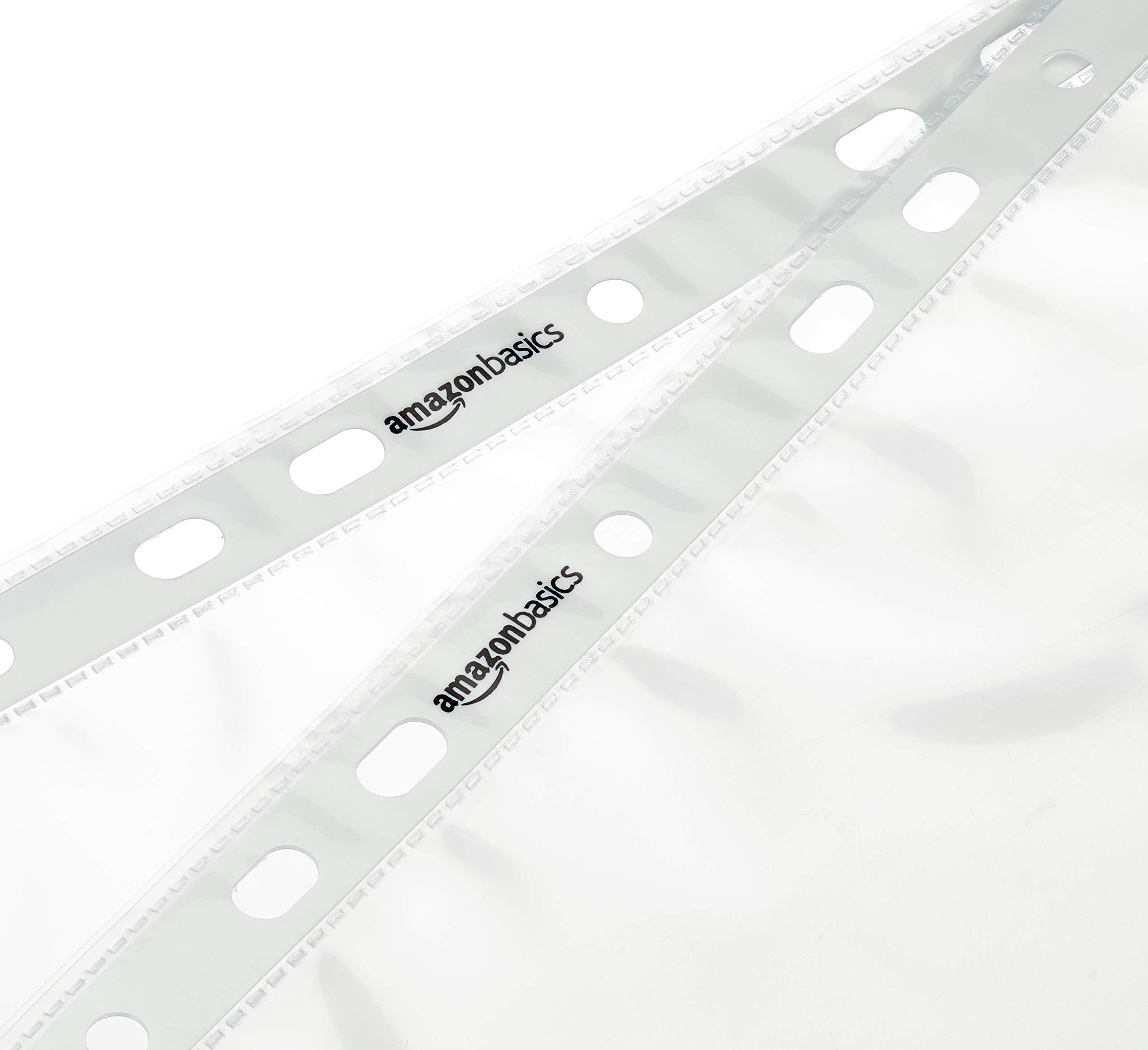 AmazonBasics Buste Forate A4 60 Micron 200 Pezzi Trasparenti