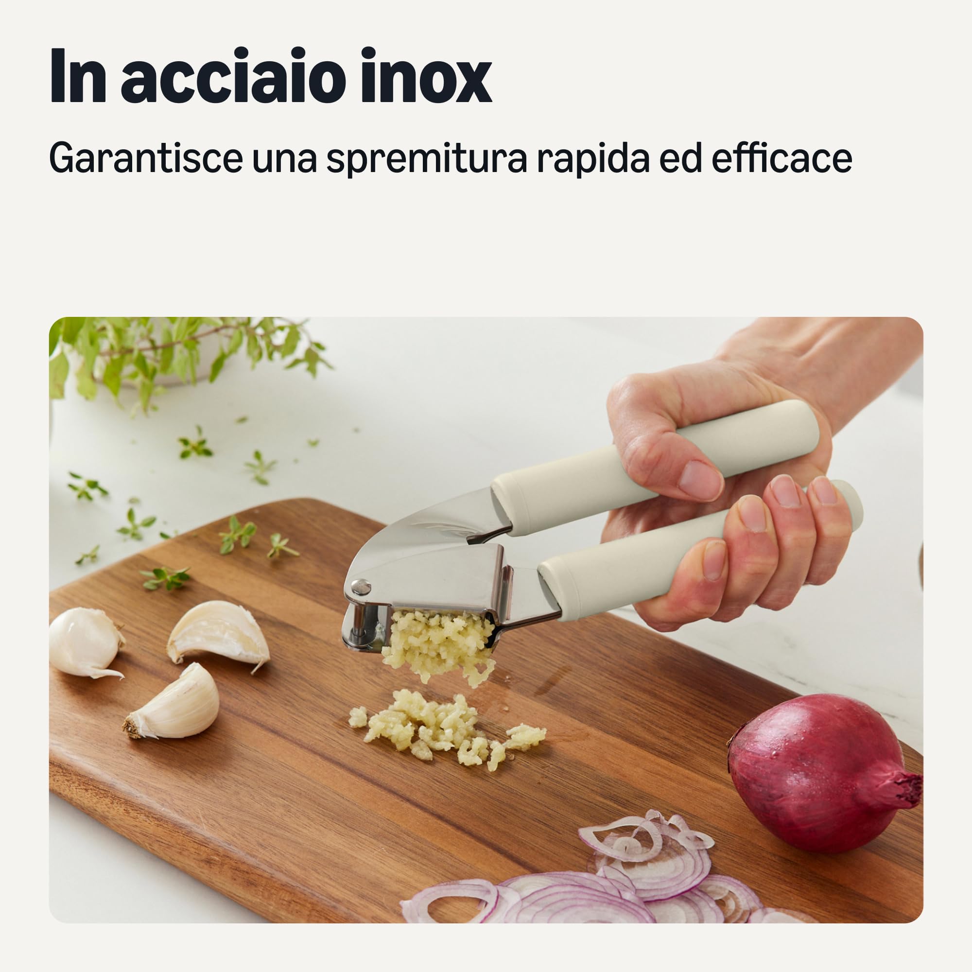 Amazon Basics spremiaglio acciaio grigio impugnatura morbida
