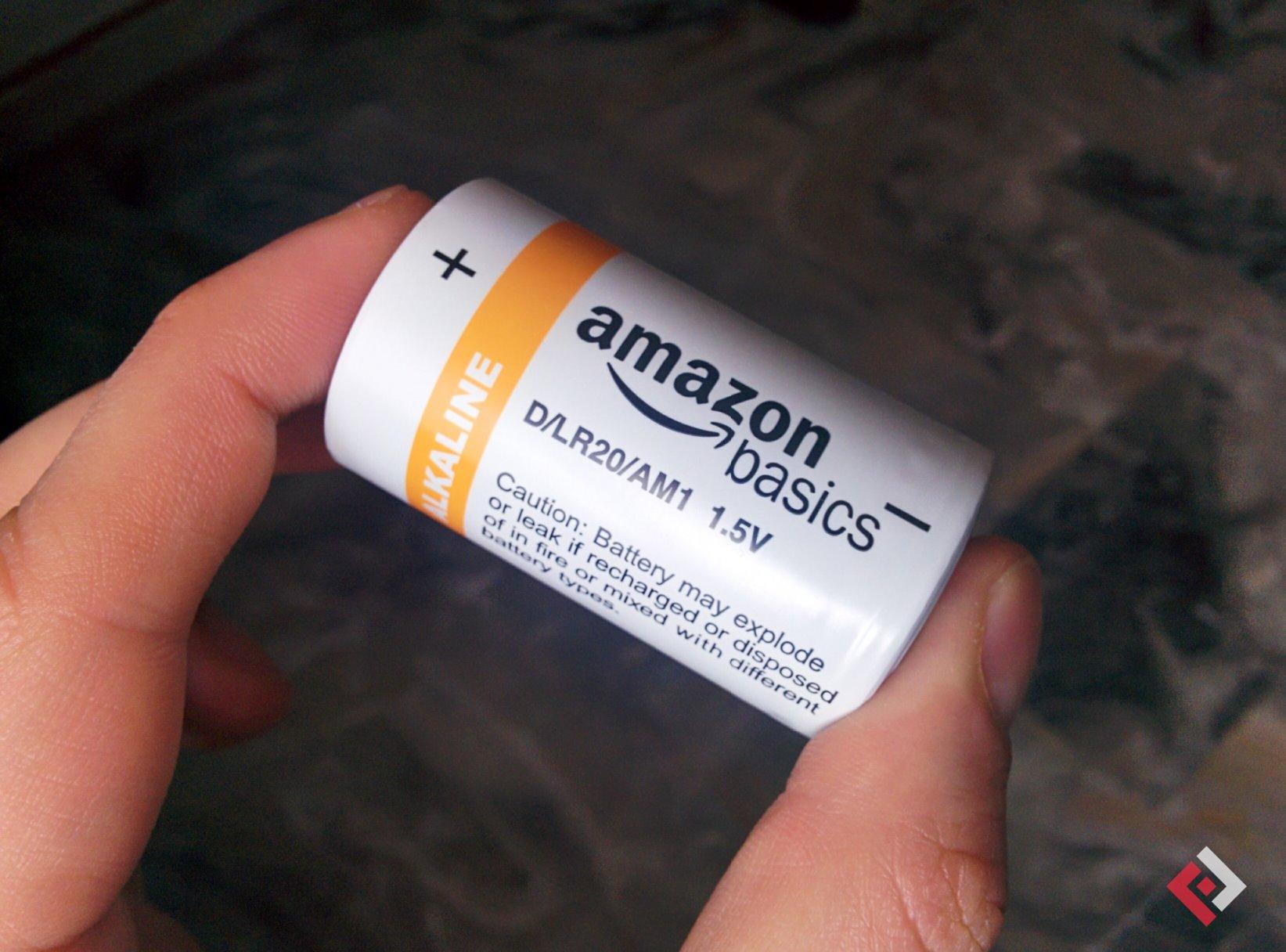 Amazon Basics batterie alcaline D 1,5V confezione 12 uso quotidiano