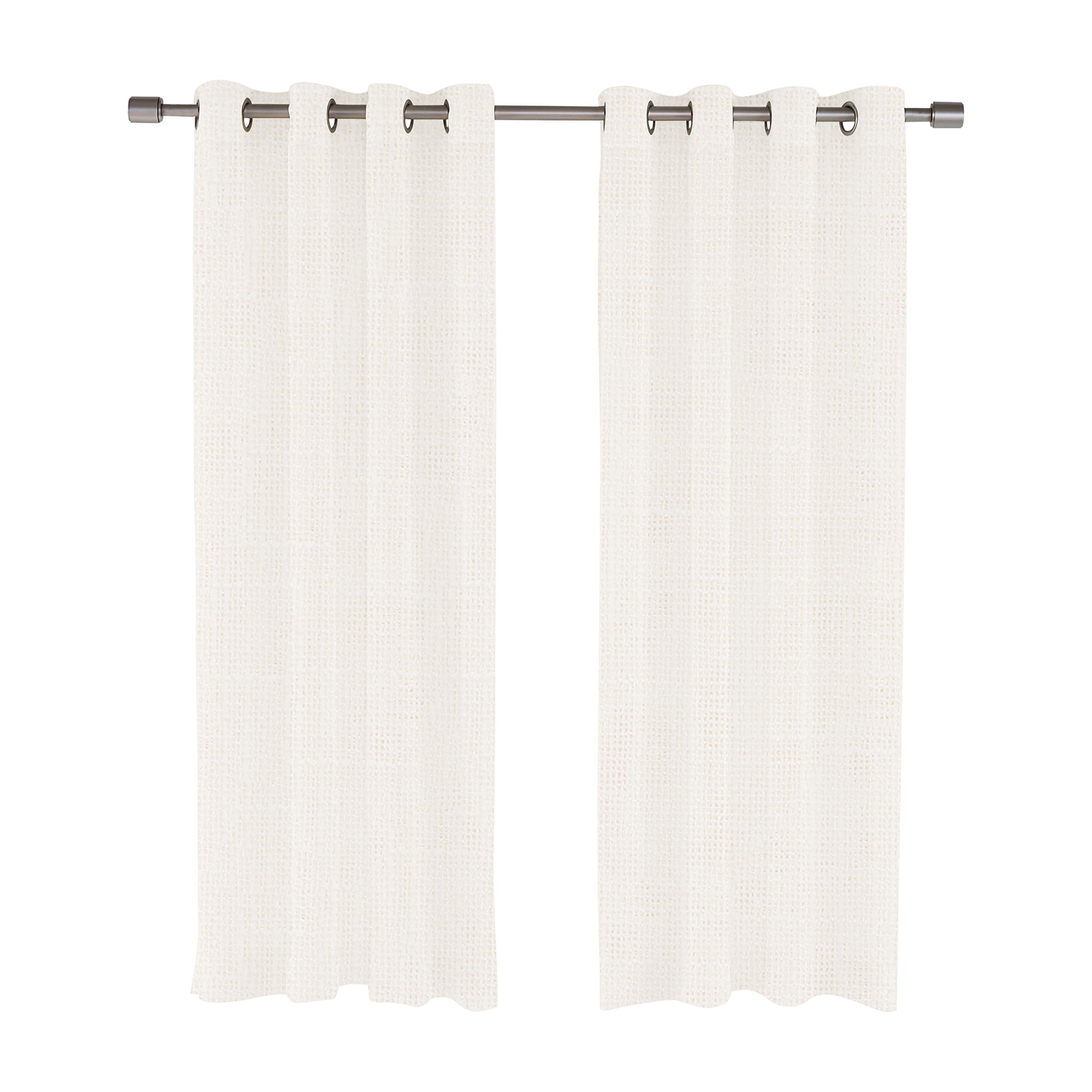 AmazonBasics Sheer Classic tenda trasparente 2 pz bianca 50x63 con occhielli