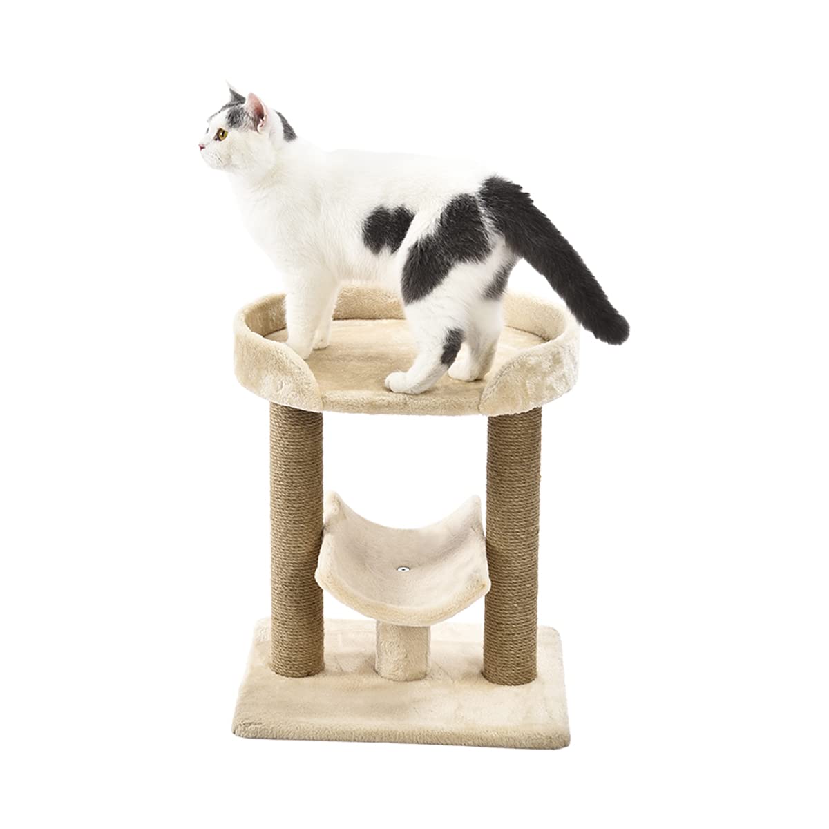 Amazon Basics Albero per Gatti Beige con Tiragraffi Iuta