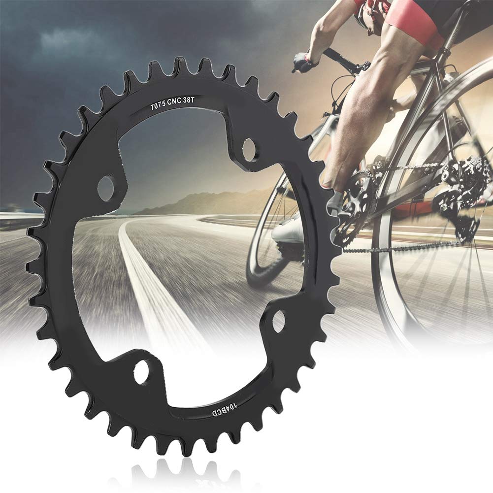 Elprico corona bici 38T BCD 104 nera alluminio