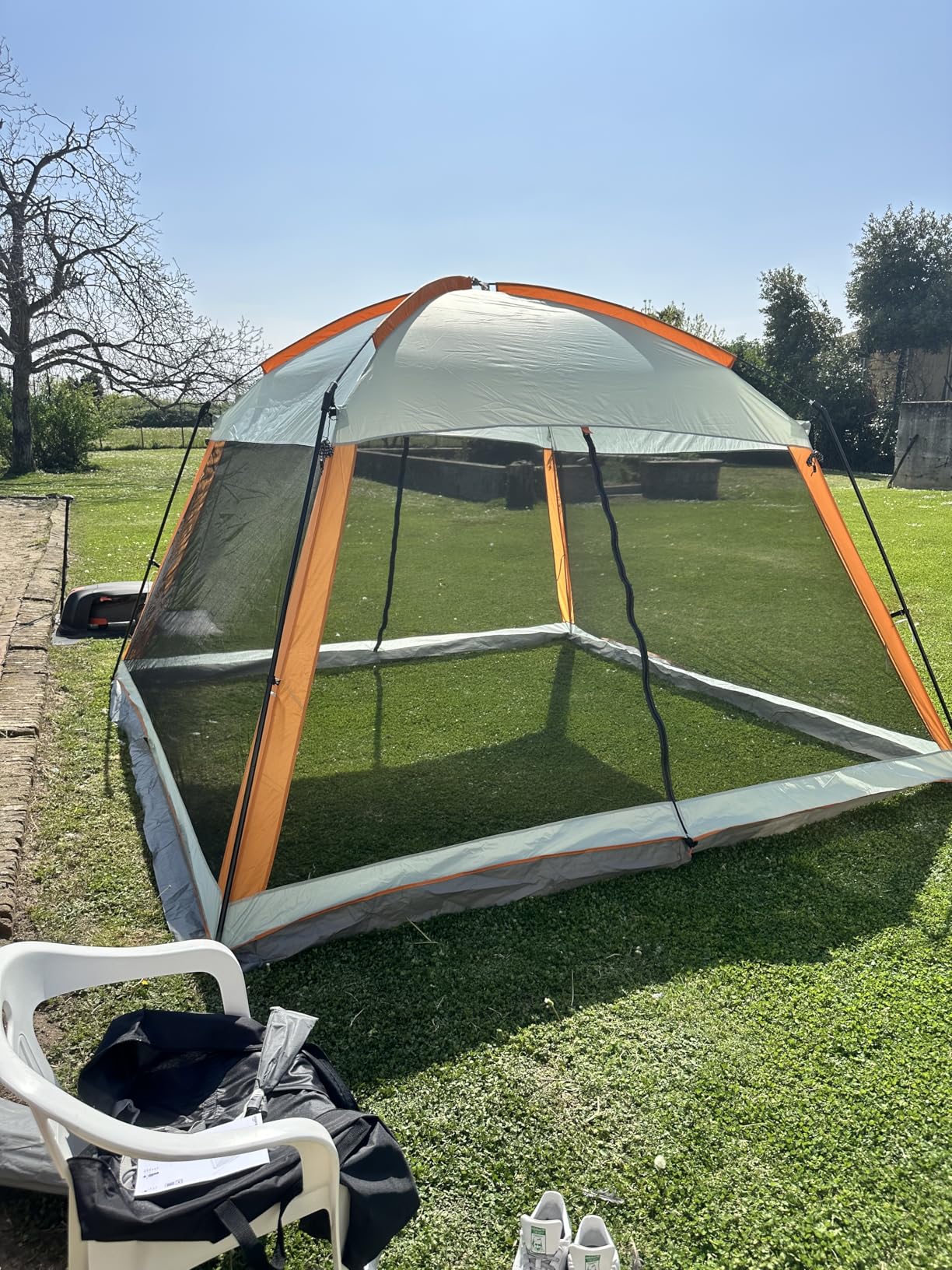 Amazon Basics tenda gazebo con zanzariera 3,7x3,7 m UPF50+