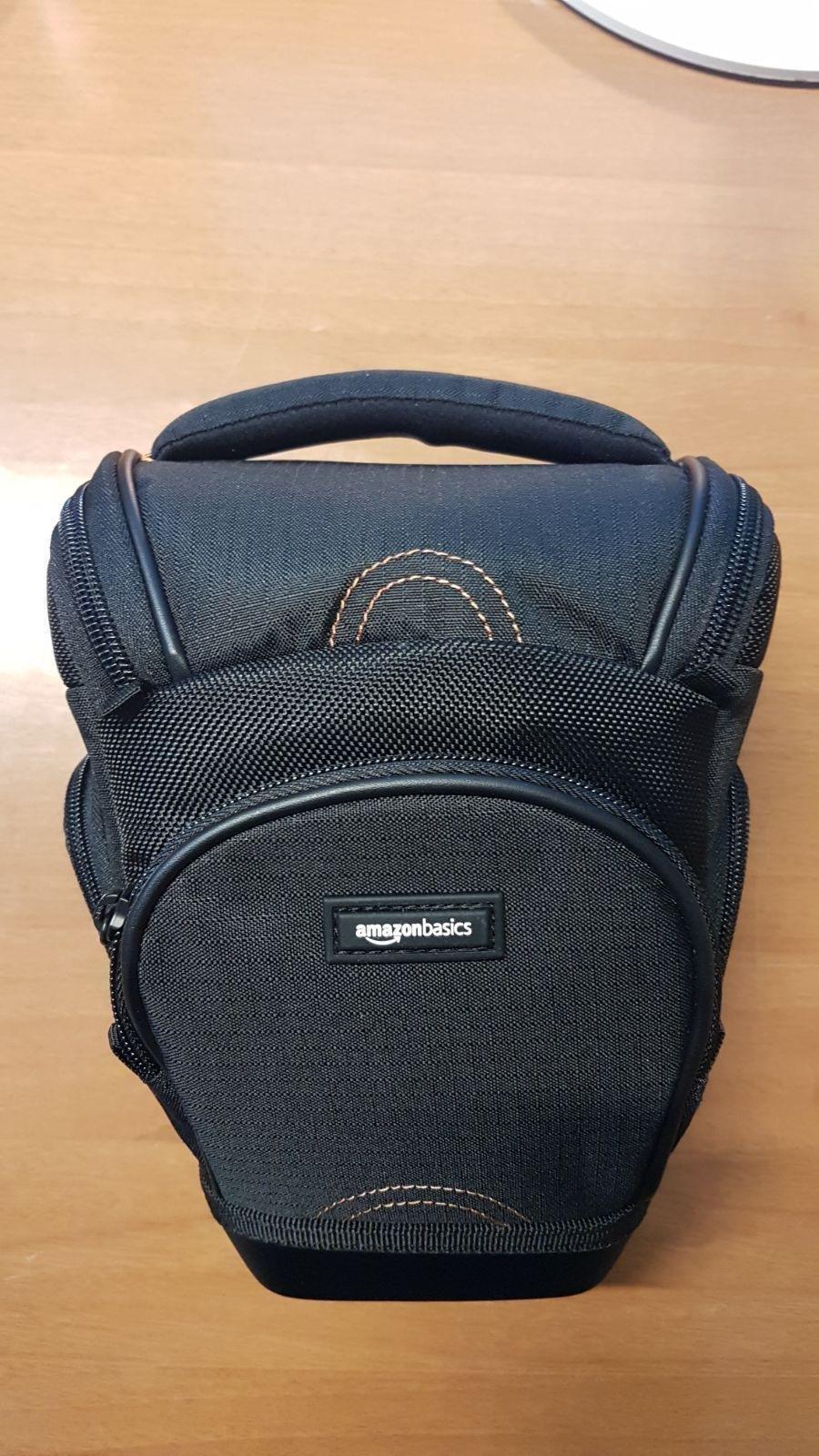 Amazon Basics Borsa Fotocamera SLR Fondina Nera Impermeabile