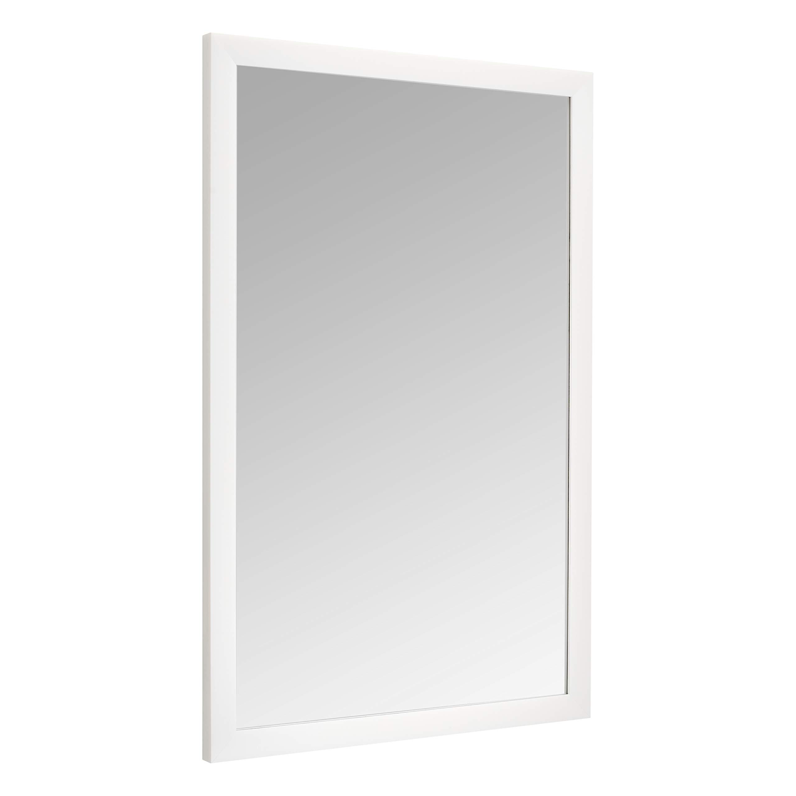 AmazonBasics Specchio da parete 61x91 cm bianco cornice standard