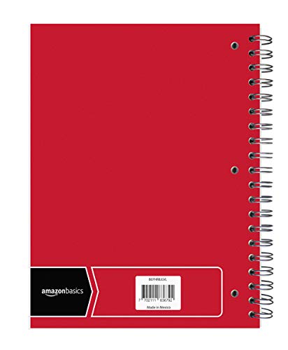Amazon Basics Quaderni a Righe Larghe 3 Soggetti 6 Pezzi