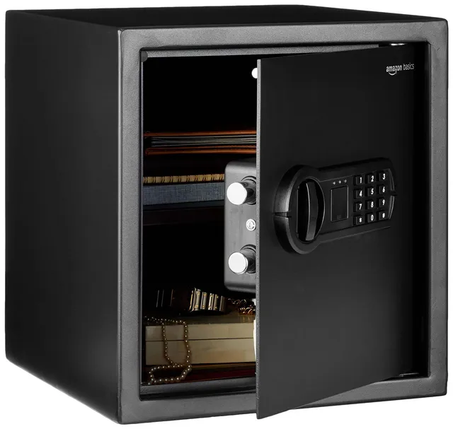 Amazon Basics Cassaforte Elettronica 34L acciaio nero