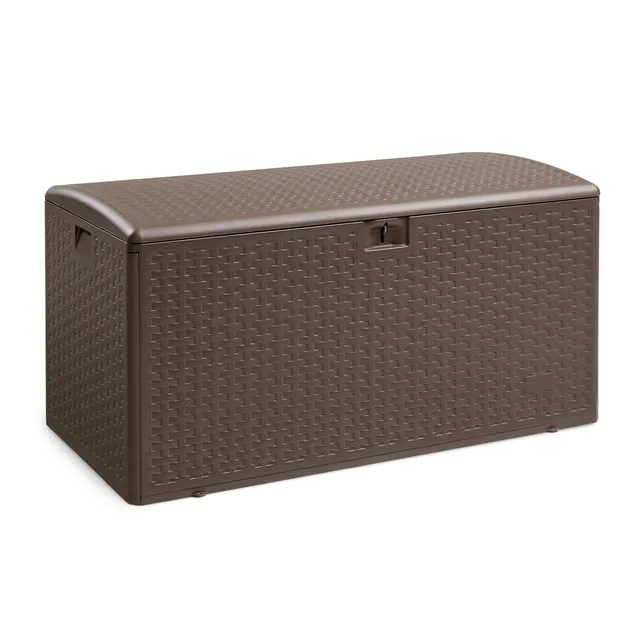 AmazonBasics baule esterno 375 litri marrone resina vimini