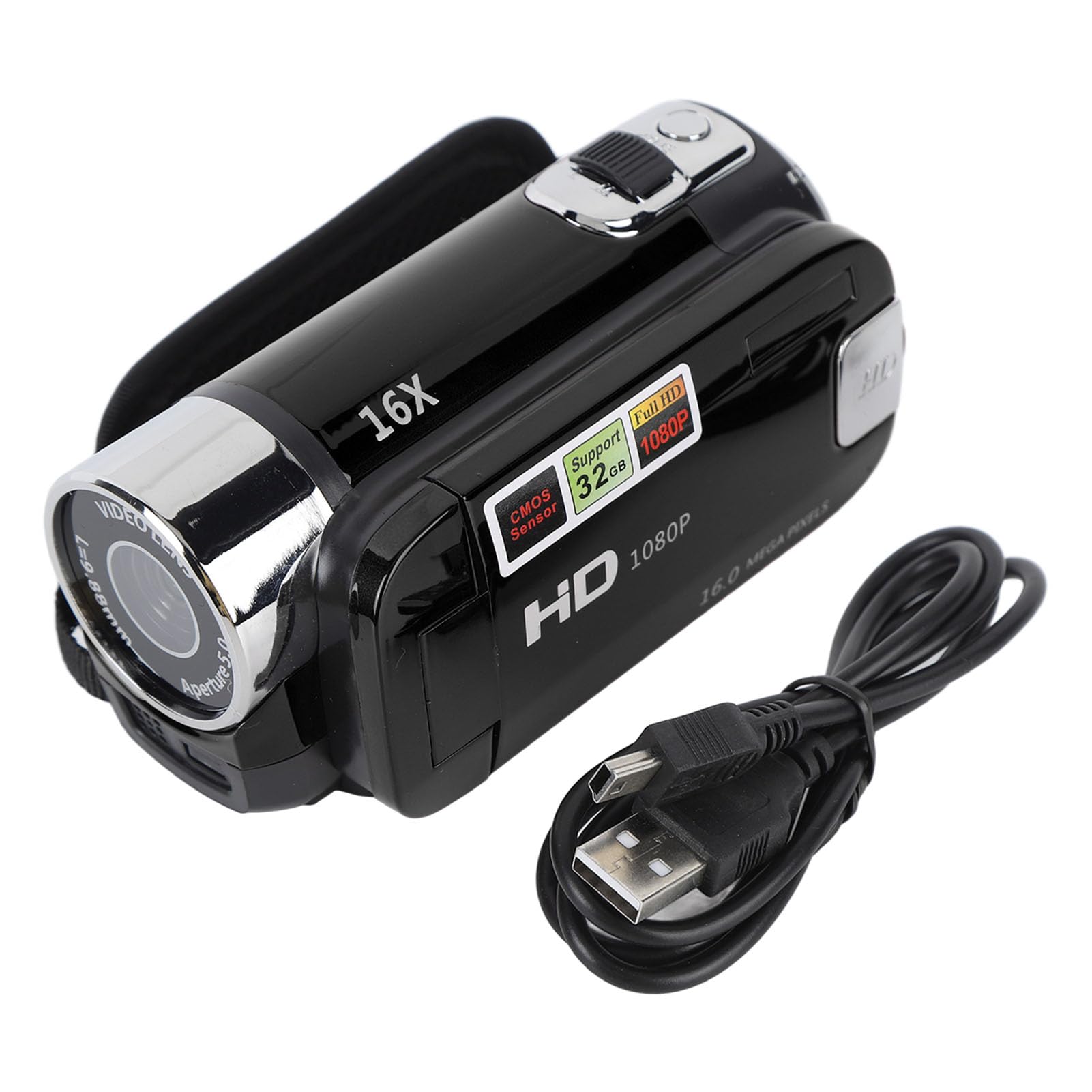 Elprico videocamera DV 4K 48MP nera zoom 16x