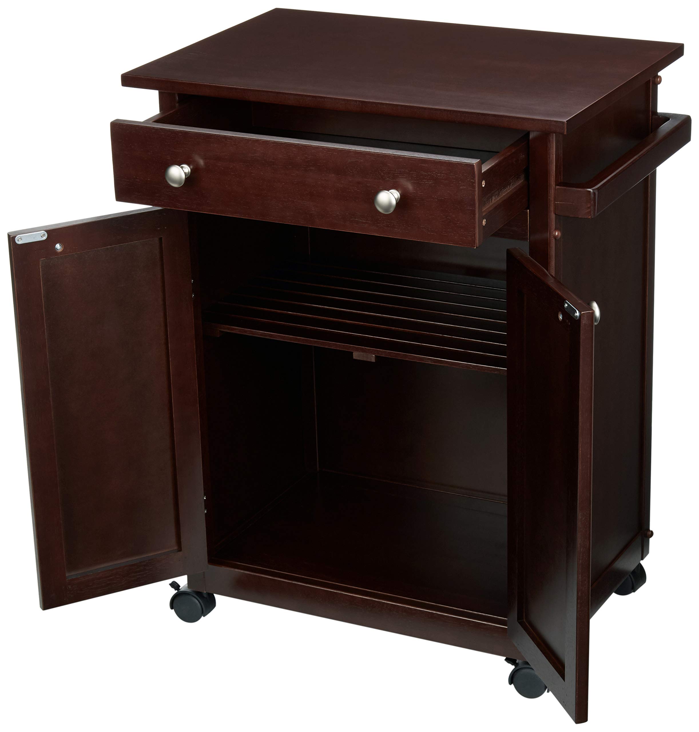 Amazon Basics Classico carrello cucina legno espresso con ruote