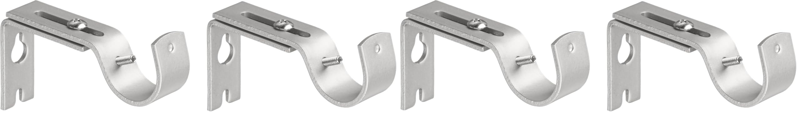 Amazon Basics Supporti Bastone Tenda Regolabili Set da 2 Neri Acciaio