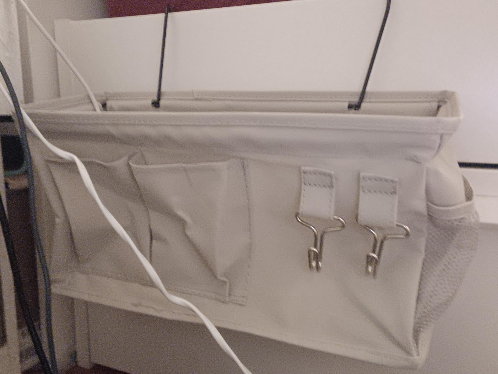 AmazonBasics Organizer Letto Appeso M Lino Grezzo 37 cm