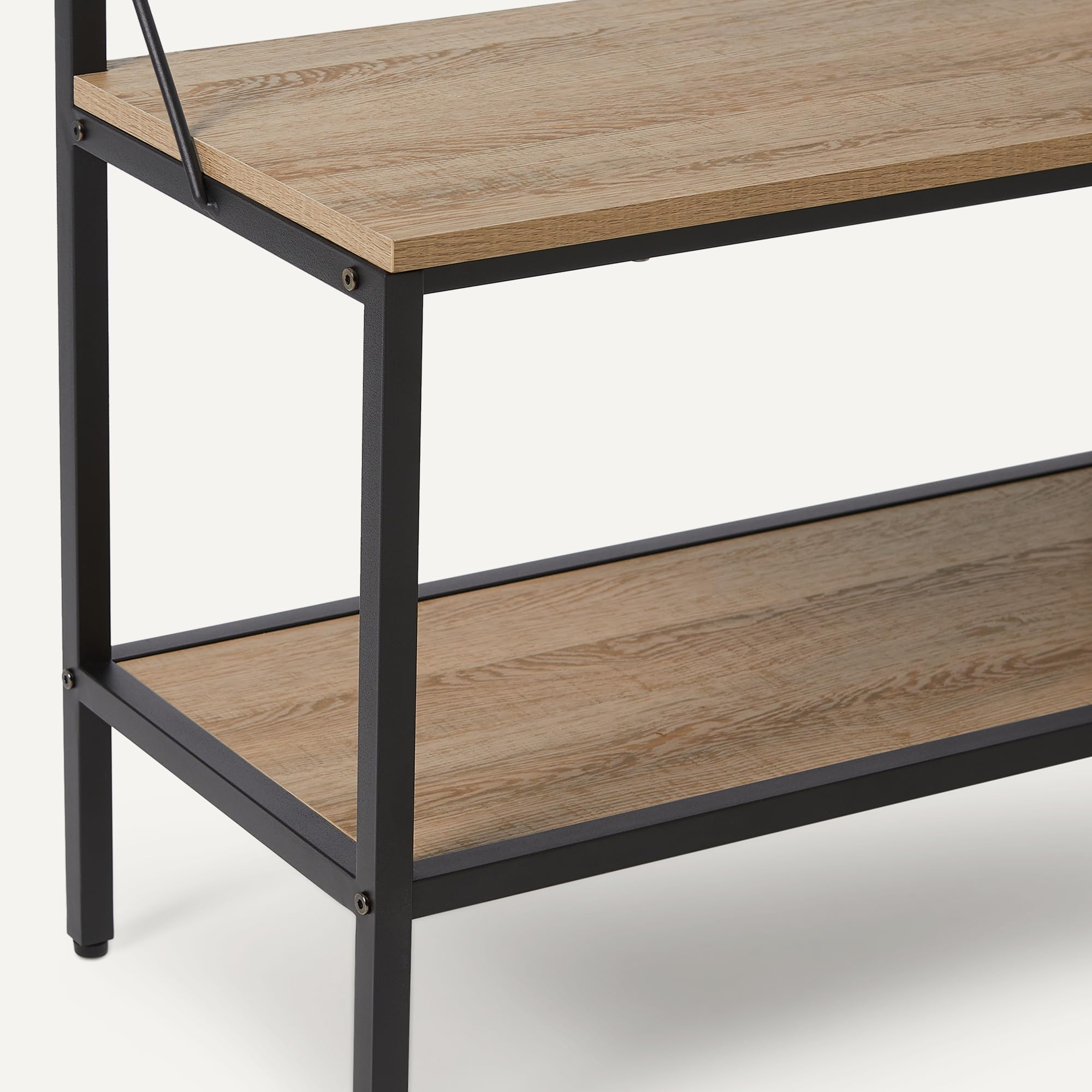 Amazon Basics panca da ingresso con appendiabiti quercia 72 cm