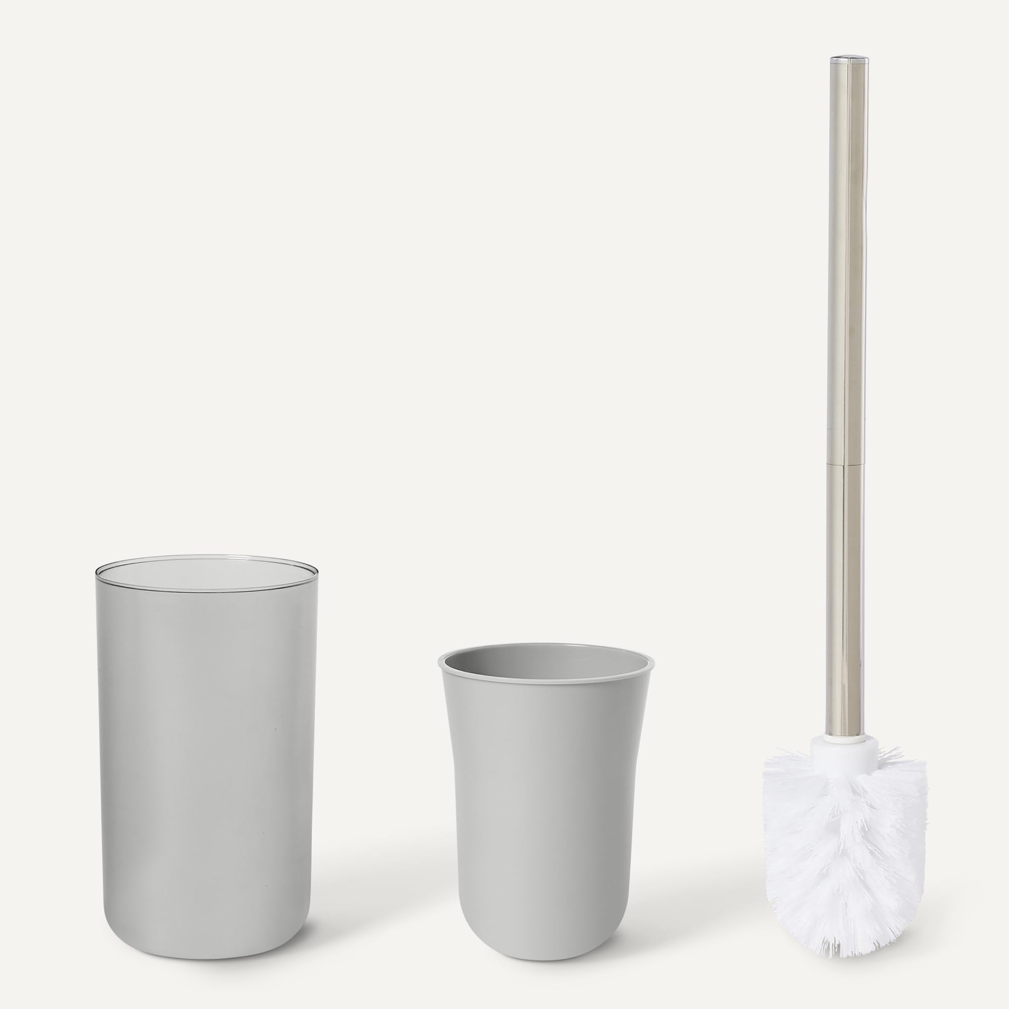 AmazonBasics Set Accessori Bagno 6 Pezzi Grigio Plastica