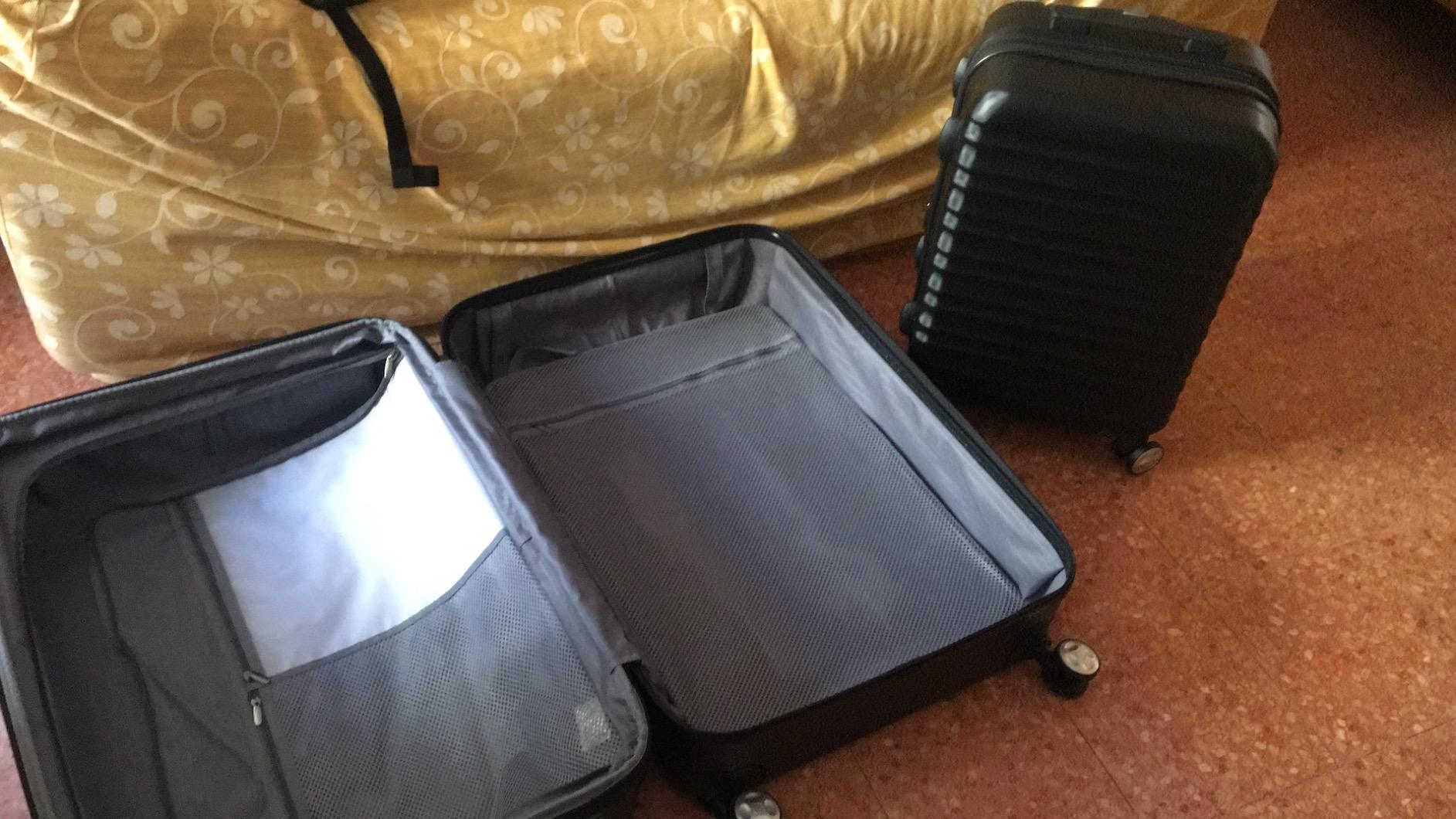Amazon Basics Set 2 Trolley Rigidi 55+78 cm Nero TSA
