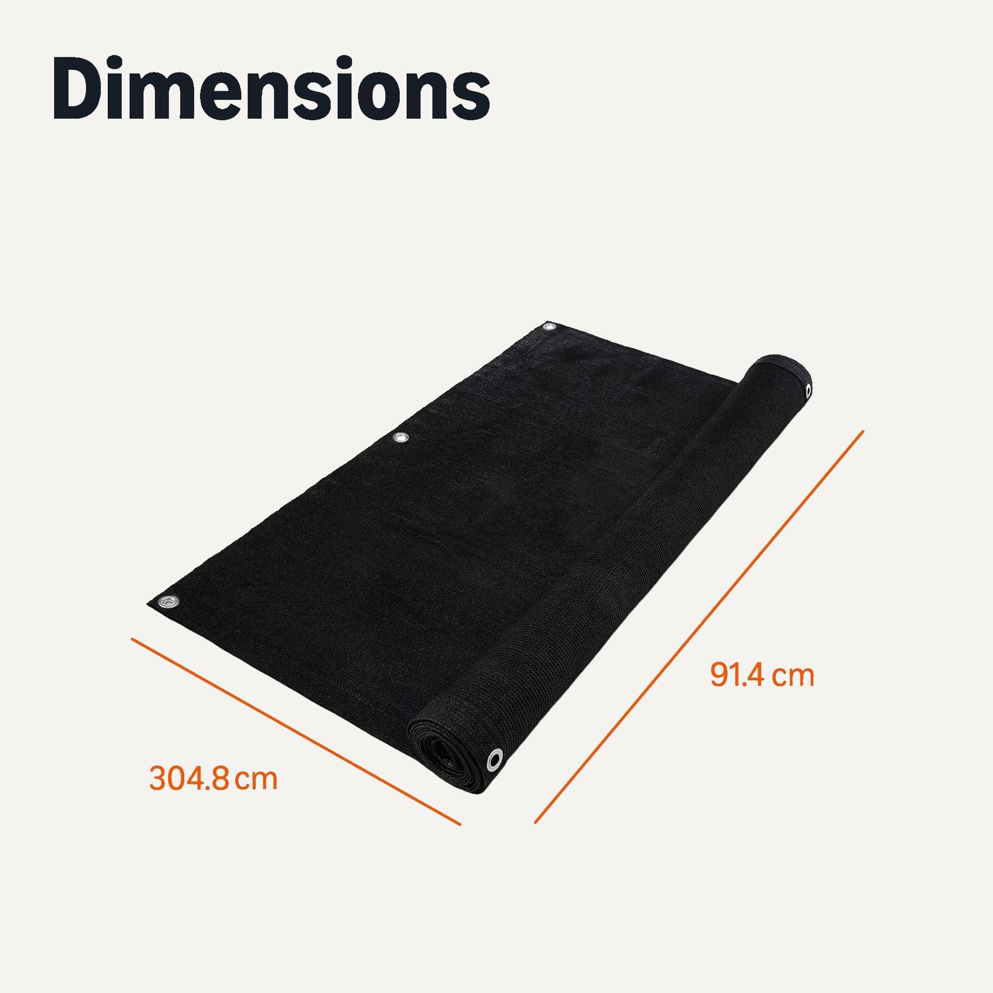 AmazonBasics Schermo Frangivista Nero 0,9x3 m