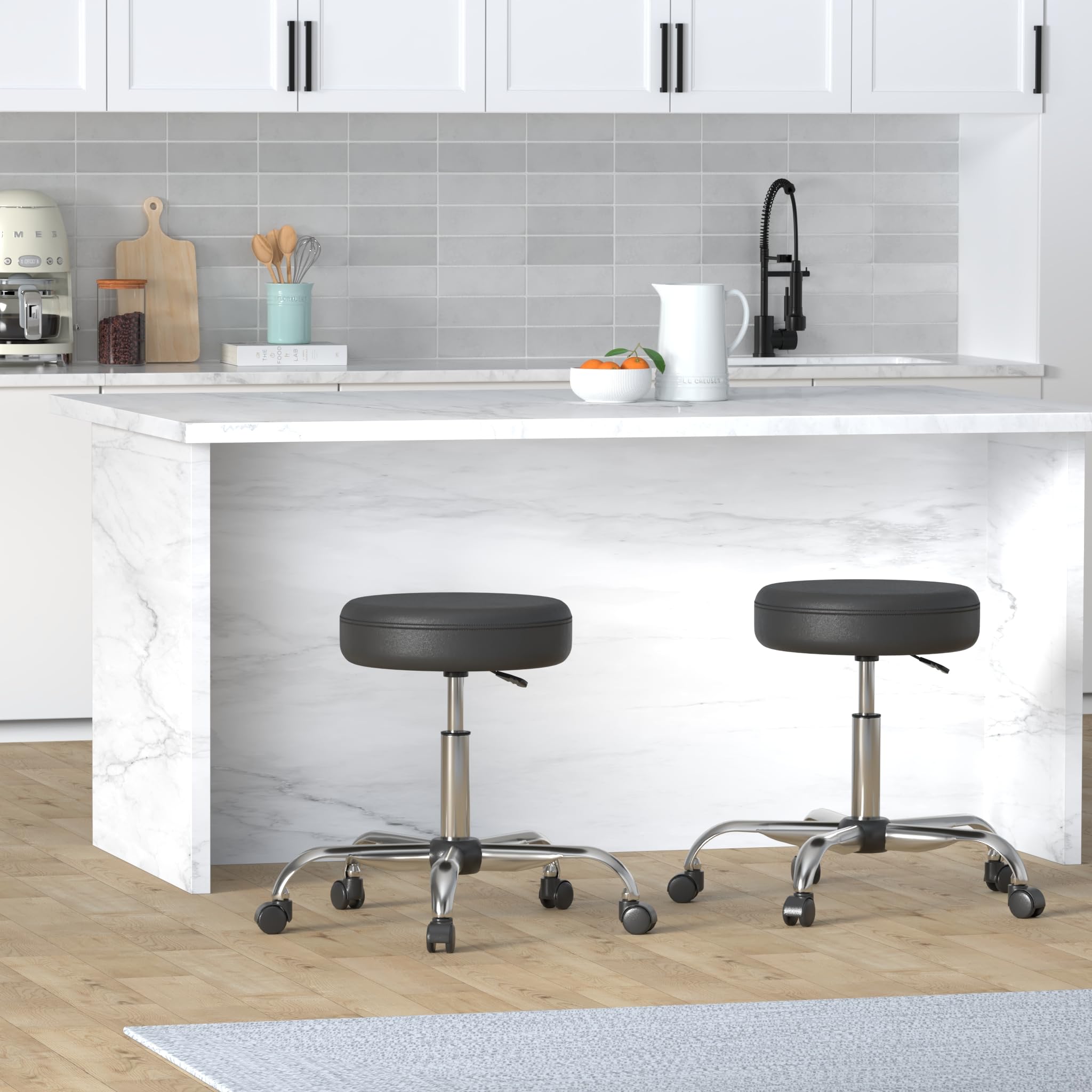 AmazonBasics Sgabello da Disegno Nero Ufficio