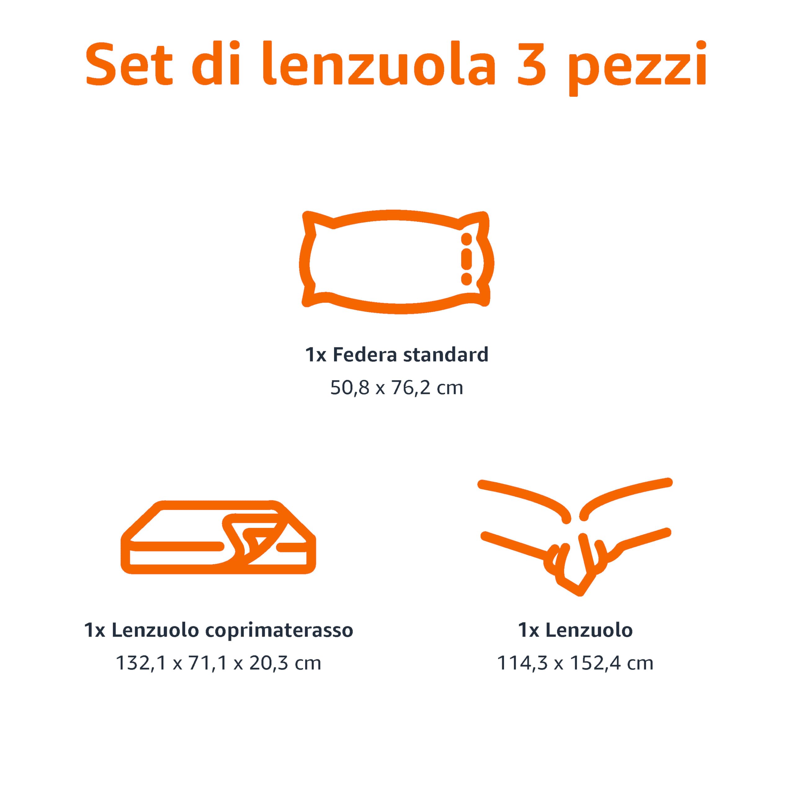 AmazonBasics Set lenzuola bambini dinosauri 3 pezzi